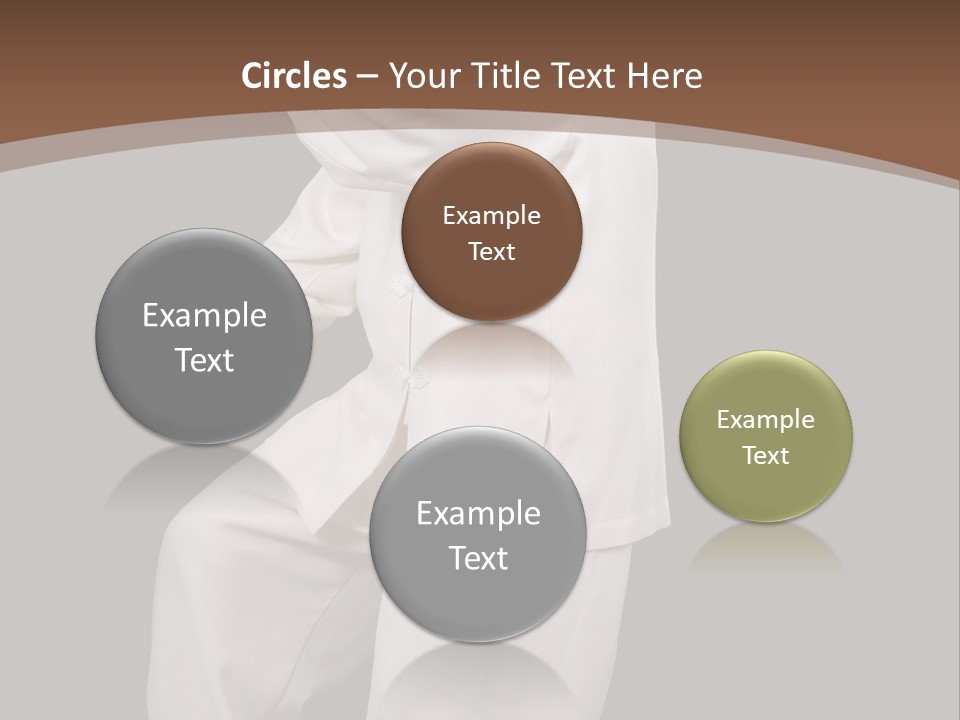 Chinese Elderly Performing Tai Chi Isolated PowerPoint Template