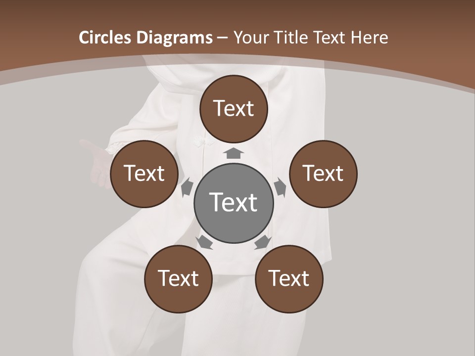 Chinese Elderly Performing Tai Chi Isolated PowerPoint Template