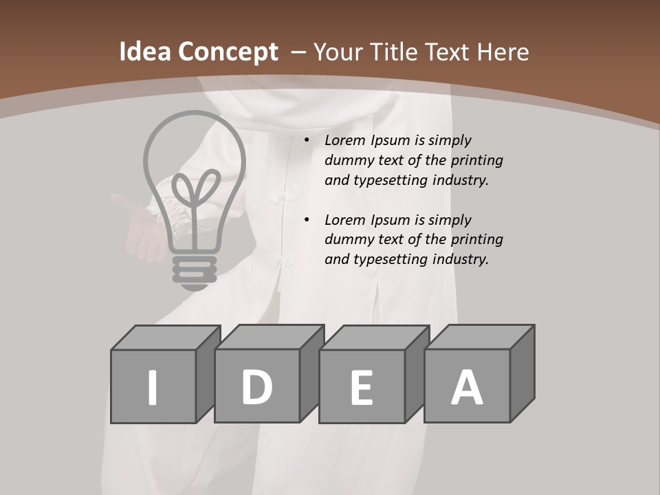 Chinese Elderly Performing Tai Chi Isolated PowerPoint Template