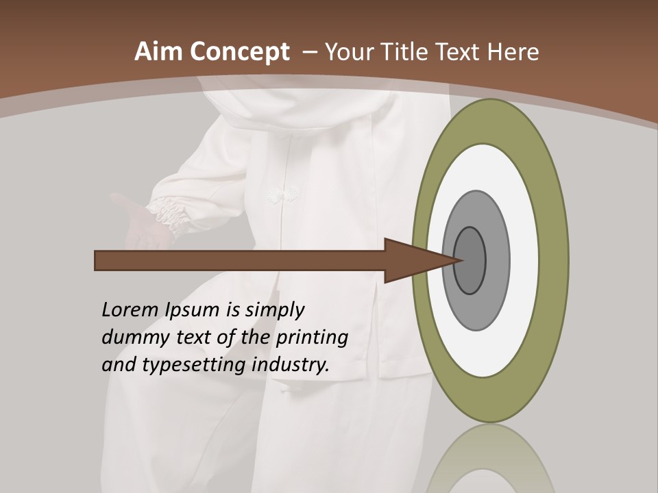 Chinese Elderly Performing Tai Chi Isolated PowerPoint Template