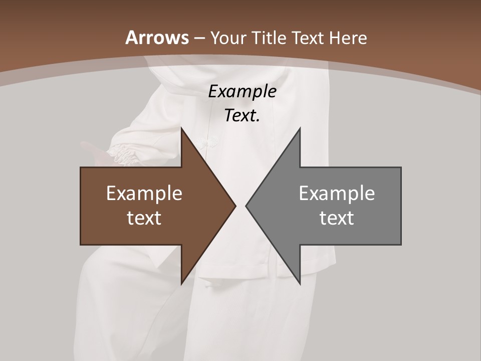 Chinese Elderly Performing Tai Chi Isolated PowerPoint Template