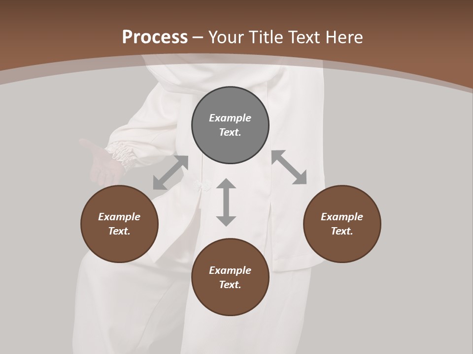 Chinese Elderly Performing Tai Chi Isolated PowerPoint Template