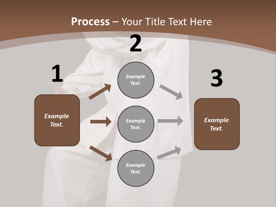 Chinese Elderly Performing Tai Chi Isolated PowerPoint Template