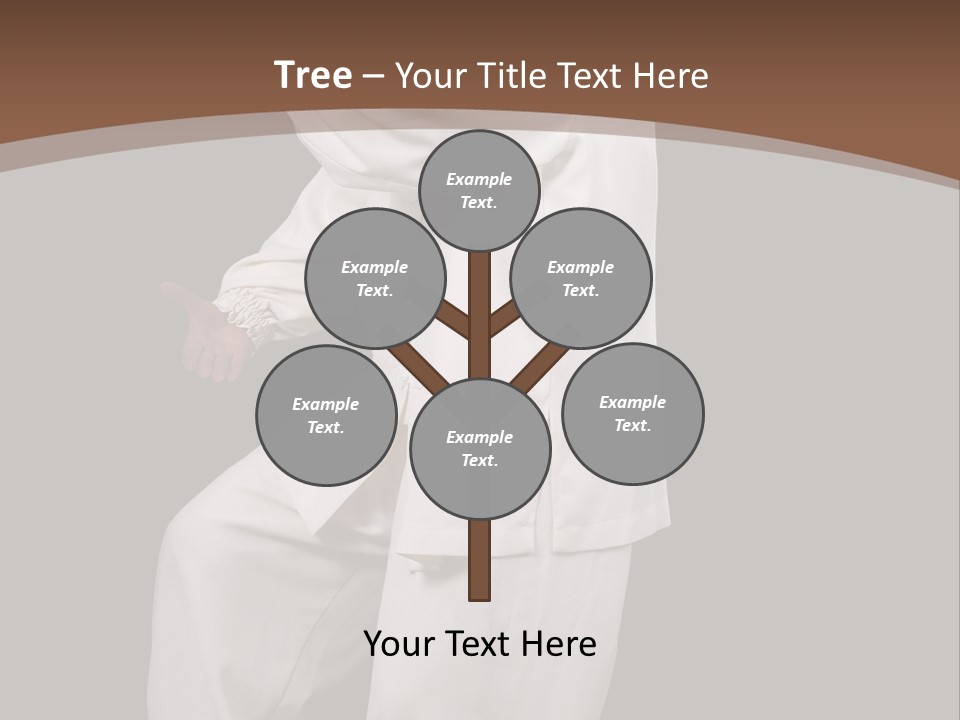 Chinese Elderly Performing Tai Chi Isolated PowerPoint Template