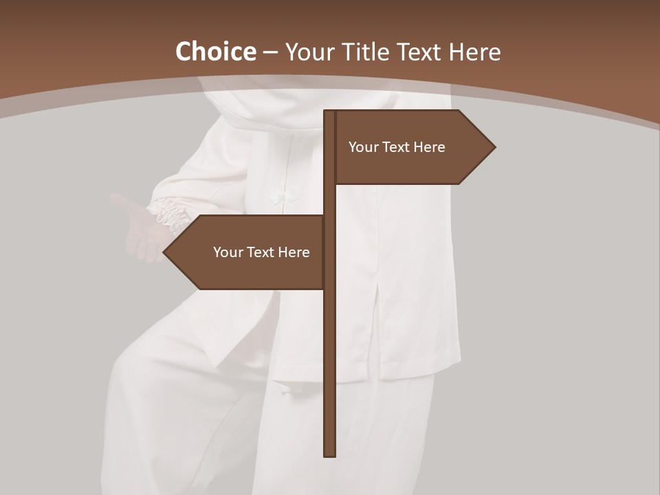 Chinese Elderly Performing Tai Chi Isolated PowerPoint Template