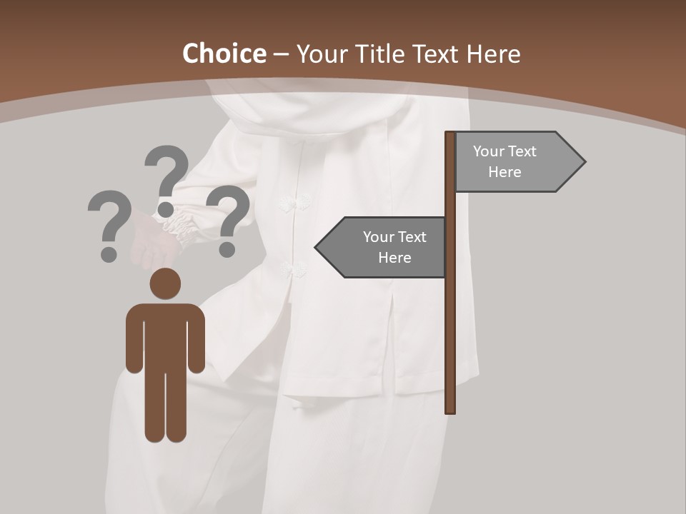 Chinese Elderly Performing Tai Chi Isolated PowerPoint Template