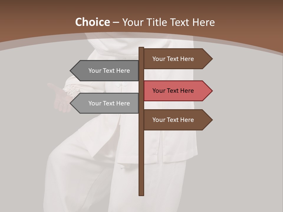 Chinese Elderly Performing Tai Chi Isolated PowerPoint Template