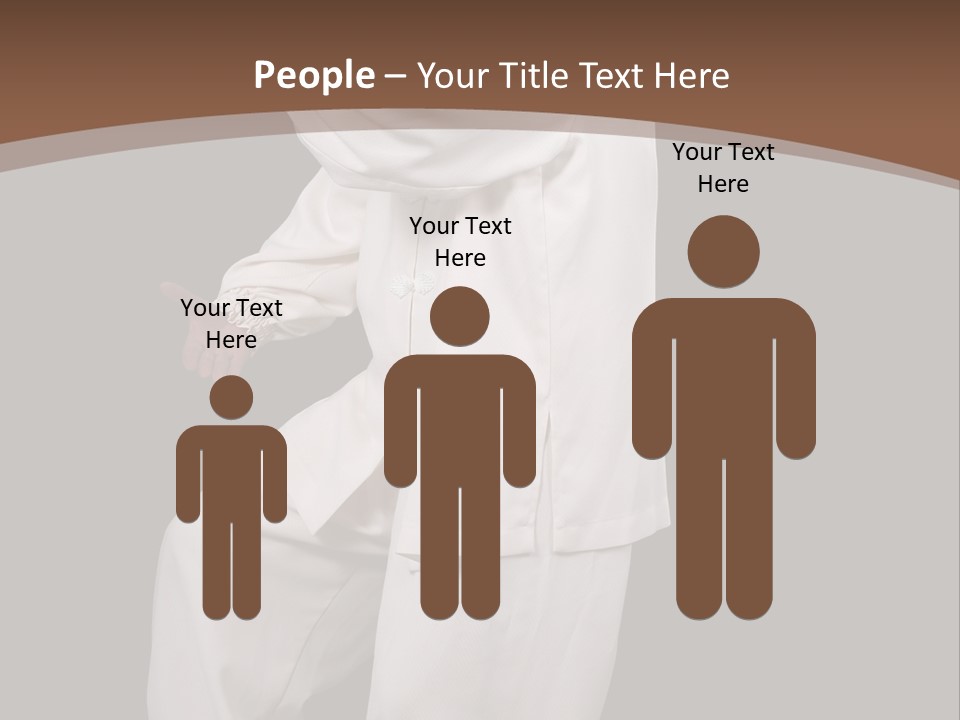 Chinese Elderly Performing Tai Chi Isolated PowerPoint Template