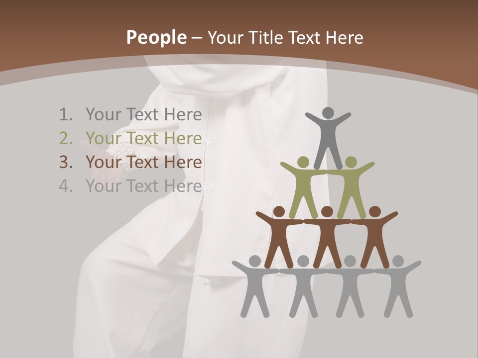 Chinese Elderly Performing Tai Chi Isolated PowerPoint Template