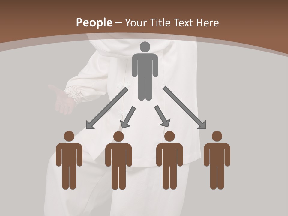 Chinese Elderly Performing Tai Chi Isolated PowerPoint Template