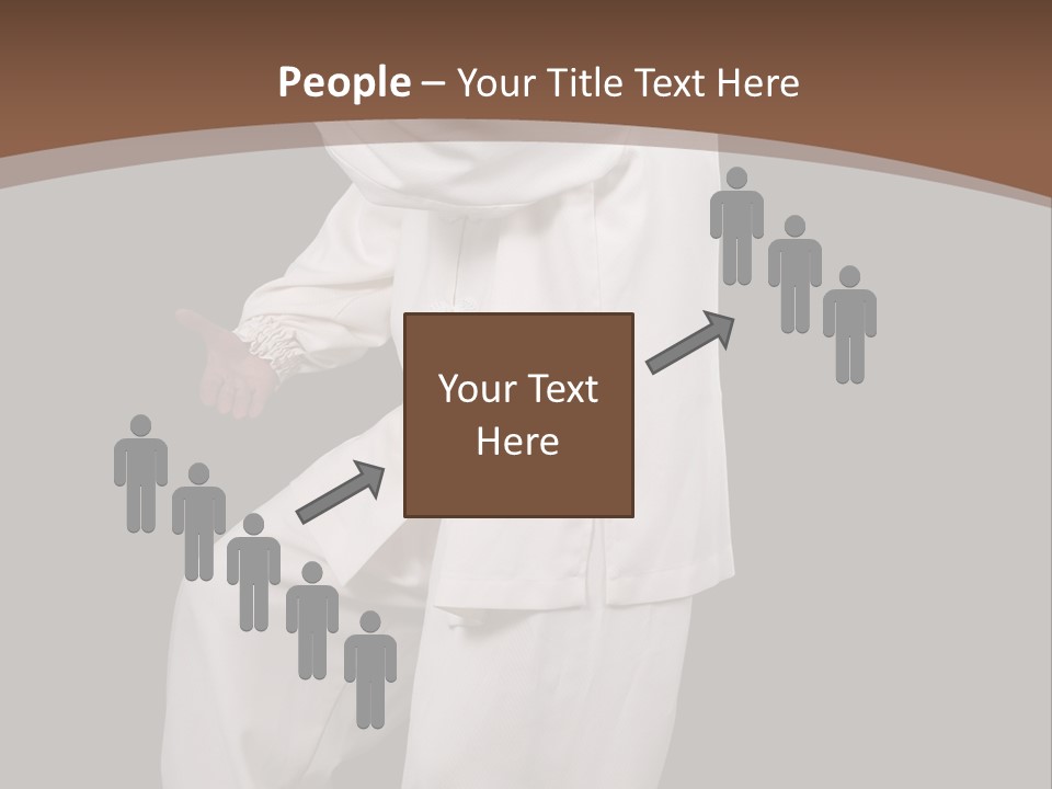 Chinese Elderly Performing Tai Chi Isolated PowerPoint Template