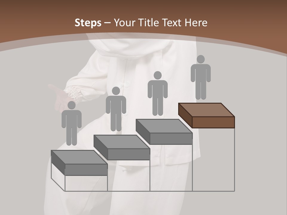 Chinese Elderly Performing Tai Chi Isolated PowerPoint Template