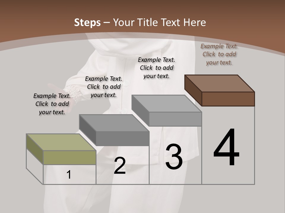 Chinese Elderly Performing Tai Chi Isolated PowerPoint Template