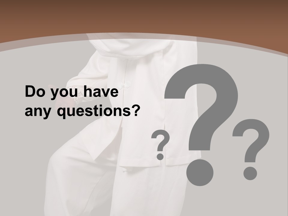 Chinese Elderly Performing Tai Chi Isolated PowerPoint Template