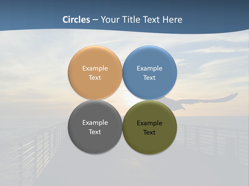 A Seagull Flies Over A Fishing Pier At Sunset In Hermosa Beach,California PowerPoint Template