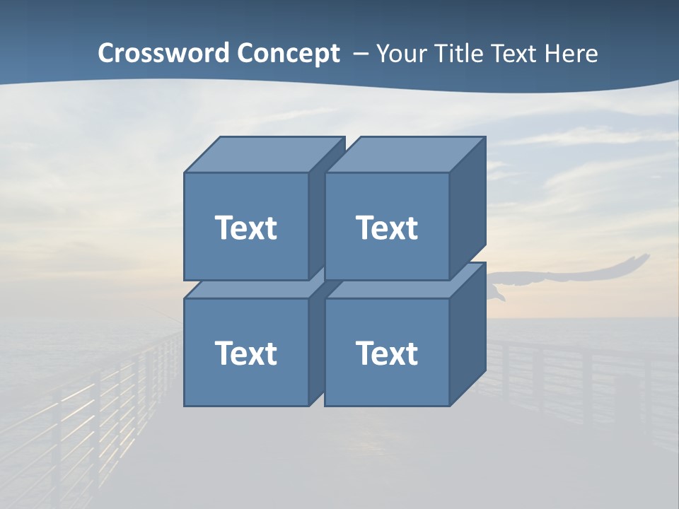 A Seagull Flies Over A Fishing Pier At Sunset In Hermosa Beach,California PowerPoint Template