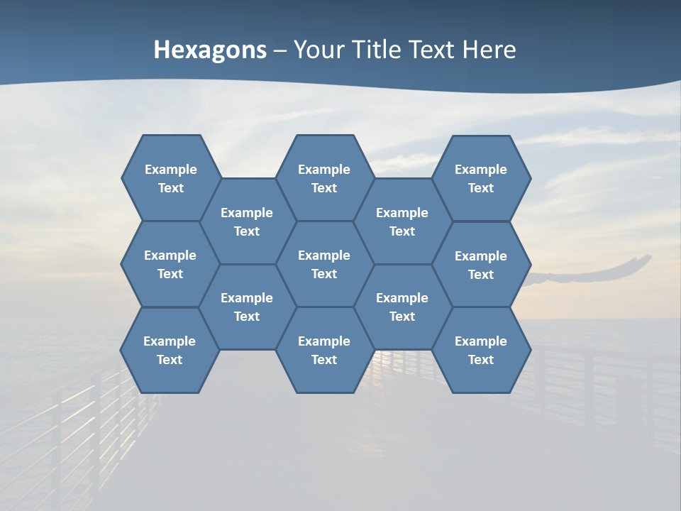 A Seagull Flies Over A Fishing Pier At Sunset In Hermosa Beach,California PowerPoint Template