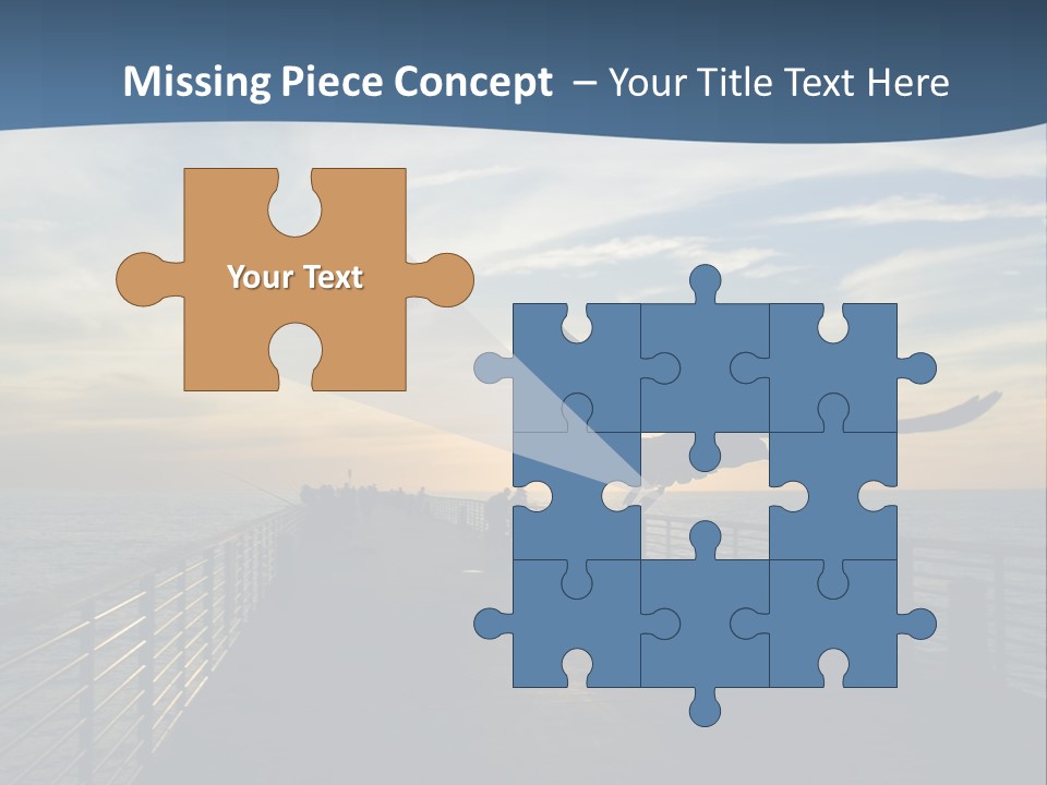 A Seagull Flies Over A Fishing Pier At Sunset In Hermosa Beach,California PowerPoint Template