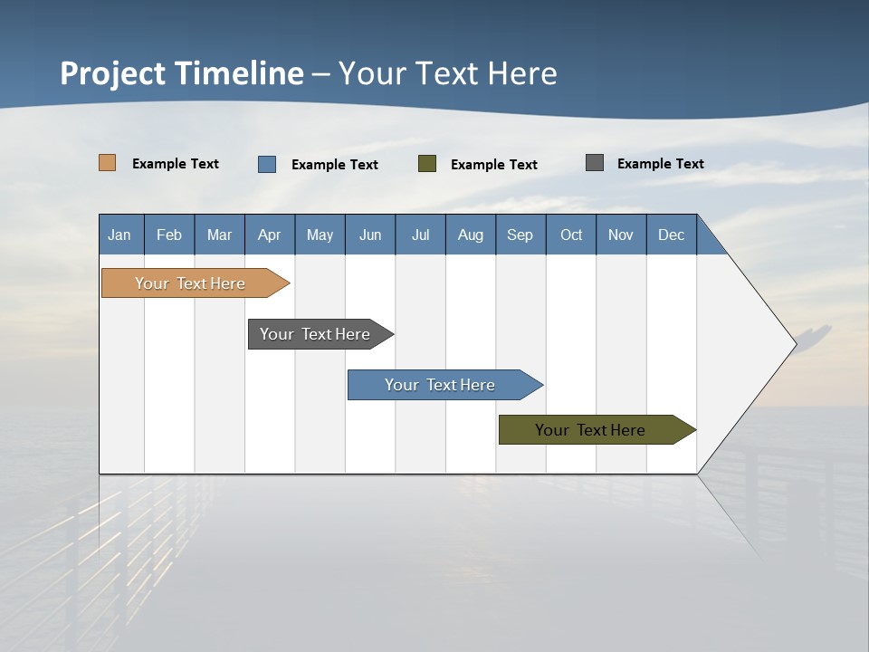 A Seagull Flies Over A Fishing Pier At Sunset In Hermosa Beach,California PowerPoint Template
