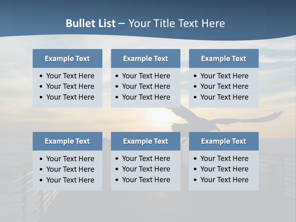 A Seagull Flies Over A Fishing Pier At Sunset In Hermosa Beach,California PowerPoint Template