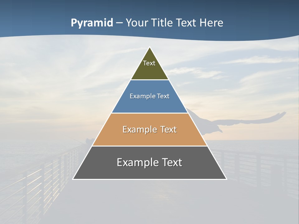 A Seagull Flies Over A Fishing Pier At Sunset In Hermosa Beach,California PowerPoint Template