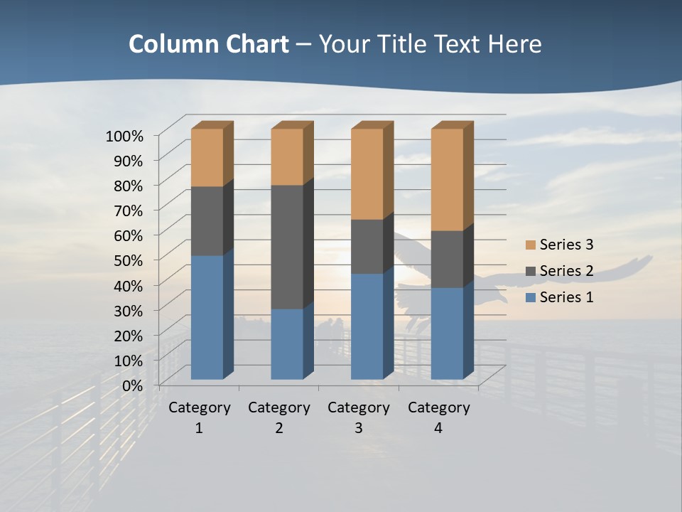 A Seagull Flies Over A Fishing Pier At Sunset In Hermosa Beach,California PowerPoint Template
