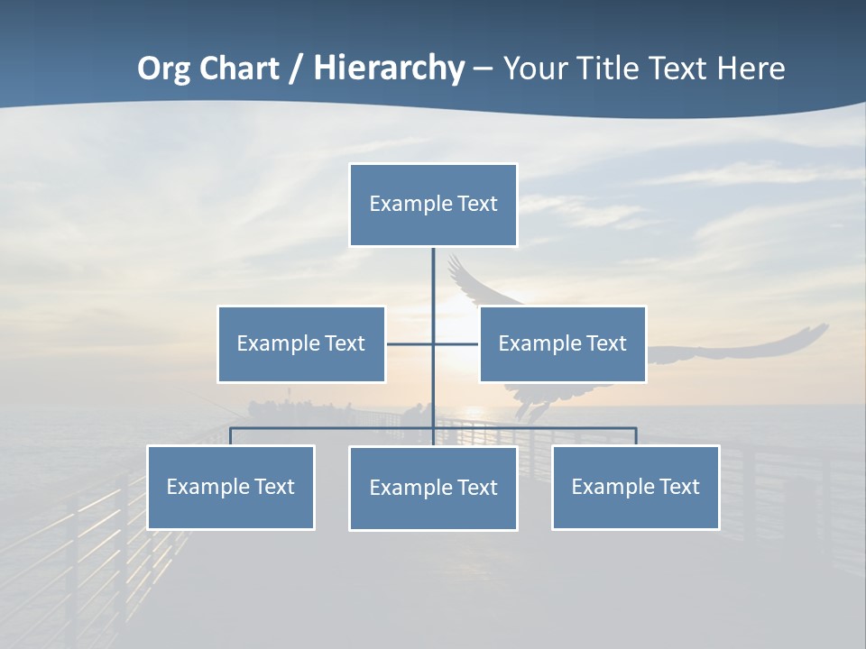 A Seagull Flies Over A Fishing Pier At Sunset In Hermosa Beach,California PowerPoint Template