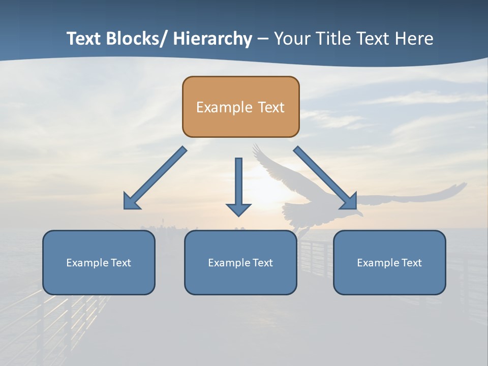 A Seagull Flies Over A Fishing Pier At Sunset In Hermosa Beach,California PowerPoint Template