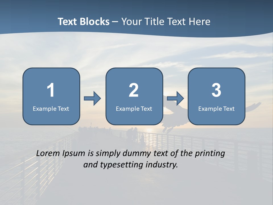 A Seagull Flies Over A Fishing Pier At Sunset In Hermosa Beach,California PowerPoint Template