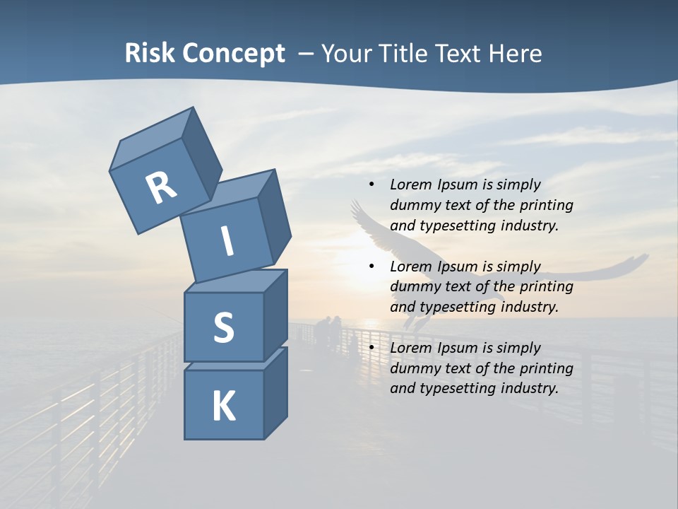 A Seagull Flies Over A Fishing Pier At Sunset In Hermosa Beach,California PowerPoint Template