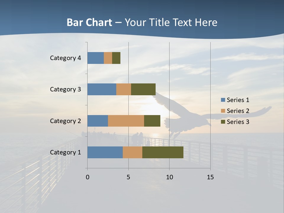 A Seagull Flies Over A Fishing Pier At Sunset In Hermosa Beach,California PowerPoint Template