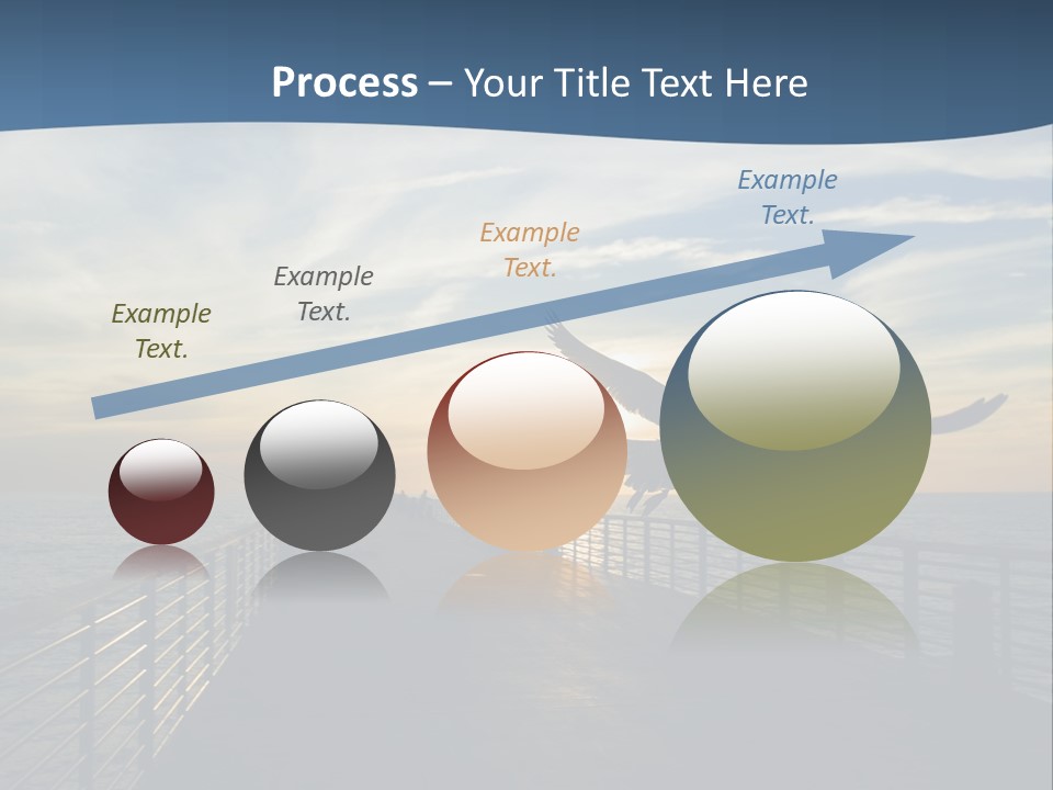 A Seagull Flies Over A Fishing Pier At Sunset In Hermosa Beach,California PowerPoint Template