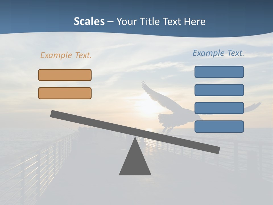 A Seagull Flies Over A Fishing Pier At Sunset In Hermosa Beach,California PowerPoint Template