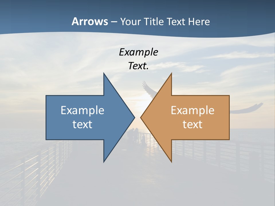 A Seagull Flies Over A Fishing Pier At Sunset In Hermosa Beach,California PowerPoint Template