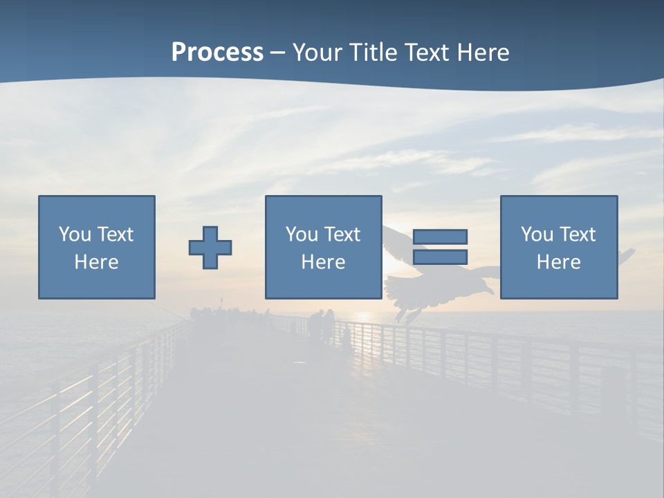 A Seagull Flies Over A Fishing Pier At Sunset In Hermosa Beach,California PowerPoint Template