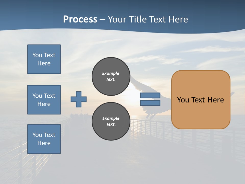 A Seagull Flies Over A Fishing Pier At Sunset In Hermosa Beach,California PowerPoint Template