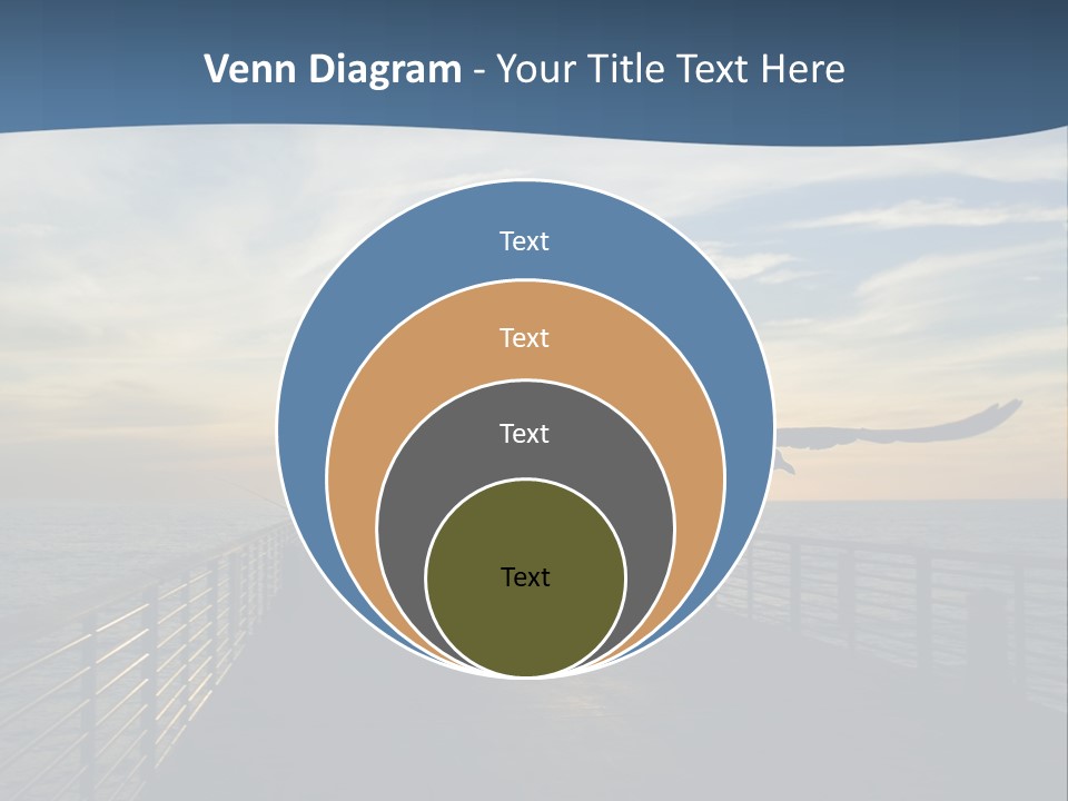 A Seagull Flies Over A Fishing Pier At Sunset In Hermosa Beach,California PowerPoint Template