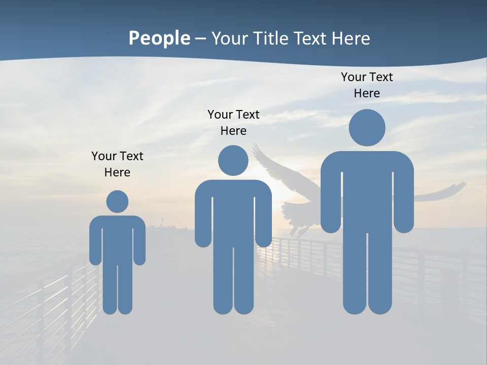 A Seagull Flies Over A Fishing Pier At Sunset In Hermosa Beach,California PowerPoint Template