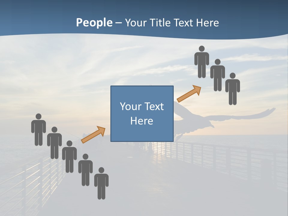 A Seagull Flies Over A Fishing Pier At Sunset In Hermosa Beach,California PowerPoint Template