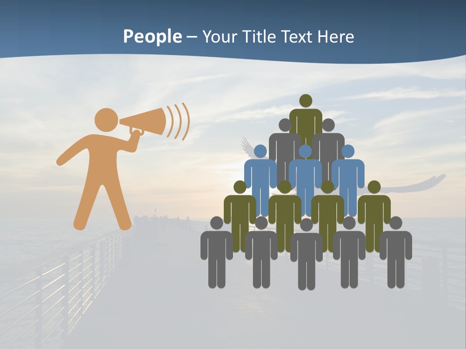 A Seagull Flies Over A Fishing Pier At Sunset In Hermosa Beach,California PowerPoint Template