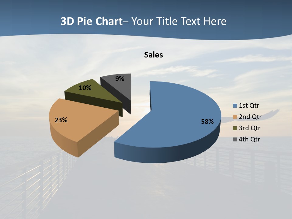 A Seagull Flies Over A Fishing Pier At Sunset In Hermosa Beach,California PowerPoint Template