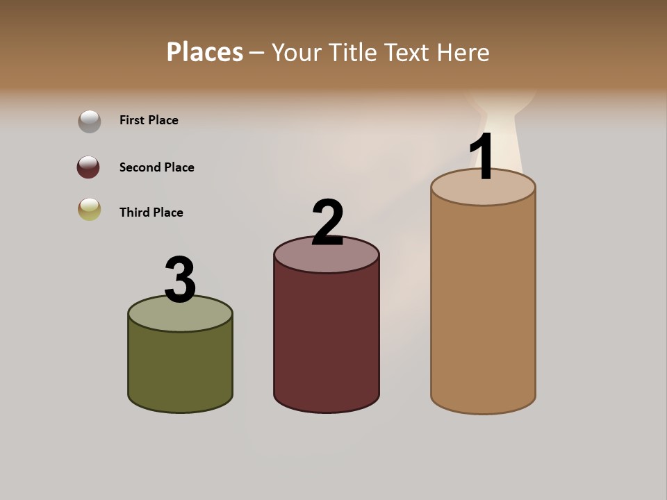 A Conceptual Keyhole And Rays - 3D Render PowerPoint Template