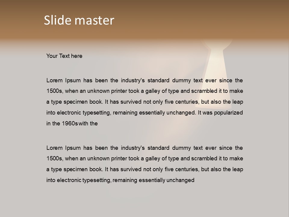 A Conceptual Keyhole And Rays - 3D Render PowerPoint Template