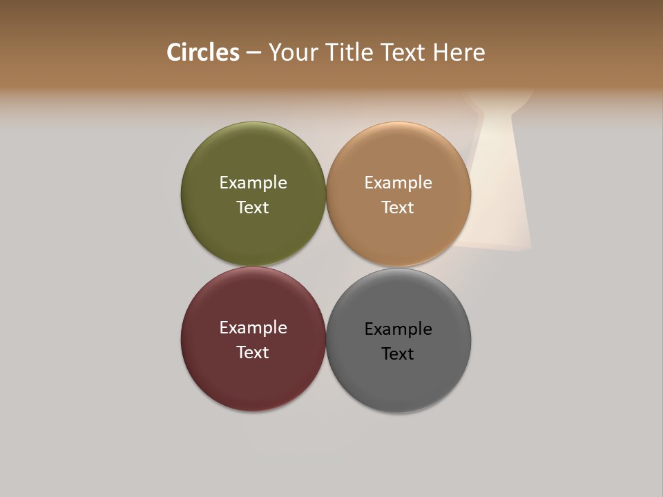 A Conceptual Keyhole And Rays - 3D Render PowerPoint Template