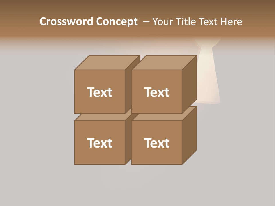 A Conceptual Keyhole And Rays - 3D Render PowerPoint Template