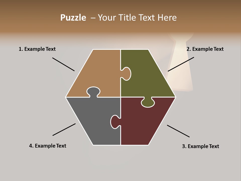 A Conceptual Keyhole And Rays - 3D Render PowerPoint Template