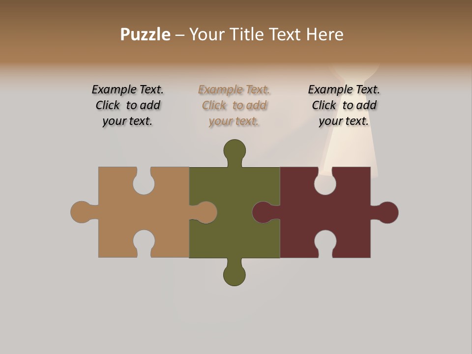 A Conceptual Keyhole And Rays - 3D Render PowerPoint Template