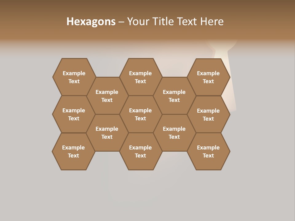 A Conceptual Keyhole And Rays - 3D Render PowerPoint Template