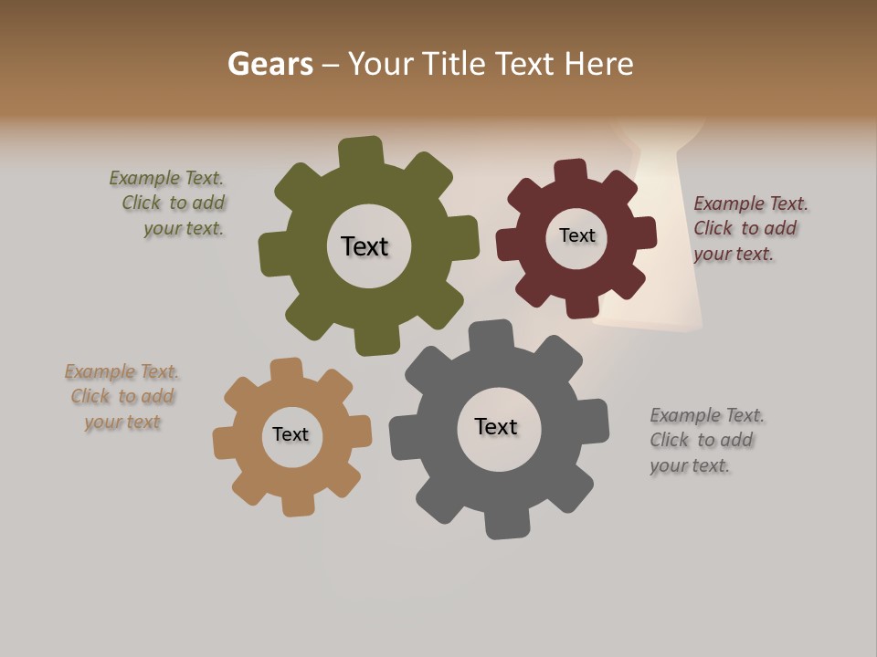 A Conceptual Keyhole And Rays - 3D Render PowerPoint Template