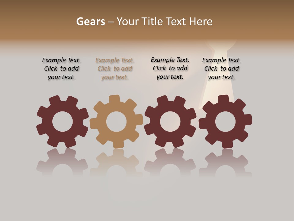 A Conceptual Keyhole And Rays - 3D Render PowerPoint Template